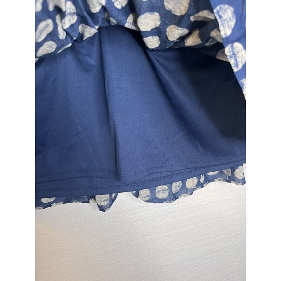 NWT Lane Bryant Blue White Polka Dot Tiered Elastic Waist Plus Skirt size 22/24 - Picture 4 of 8